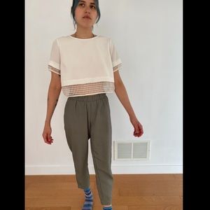 Elizabeth And James Cropped Shirt/Blouse